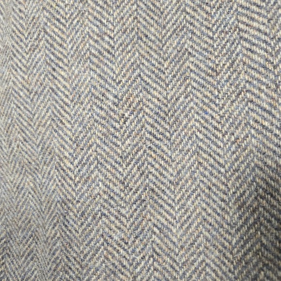 Vtg Mens 100% Wool Herringbone Elbow Patches Sport Coat Blazer 46R Preppy - Picture 10 of 10